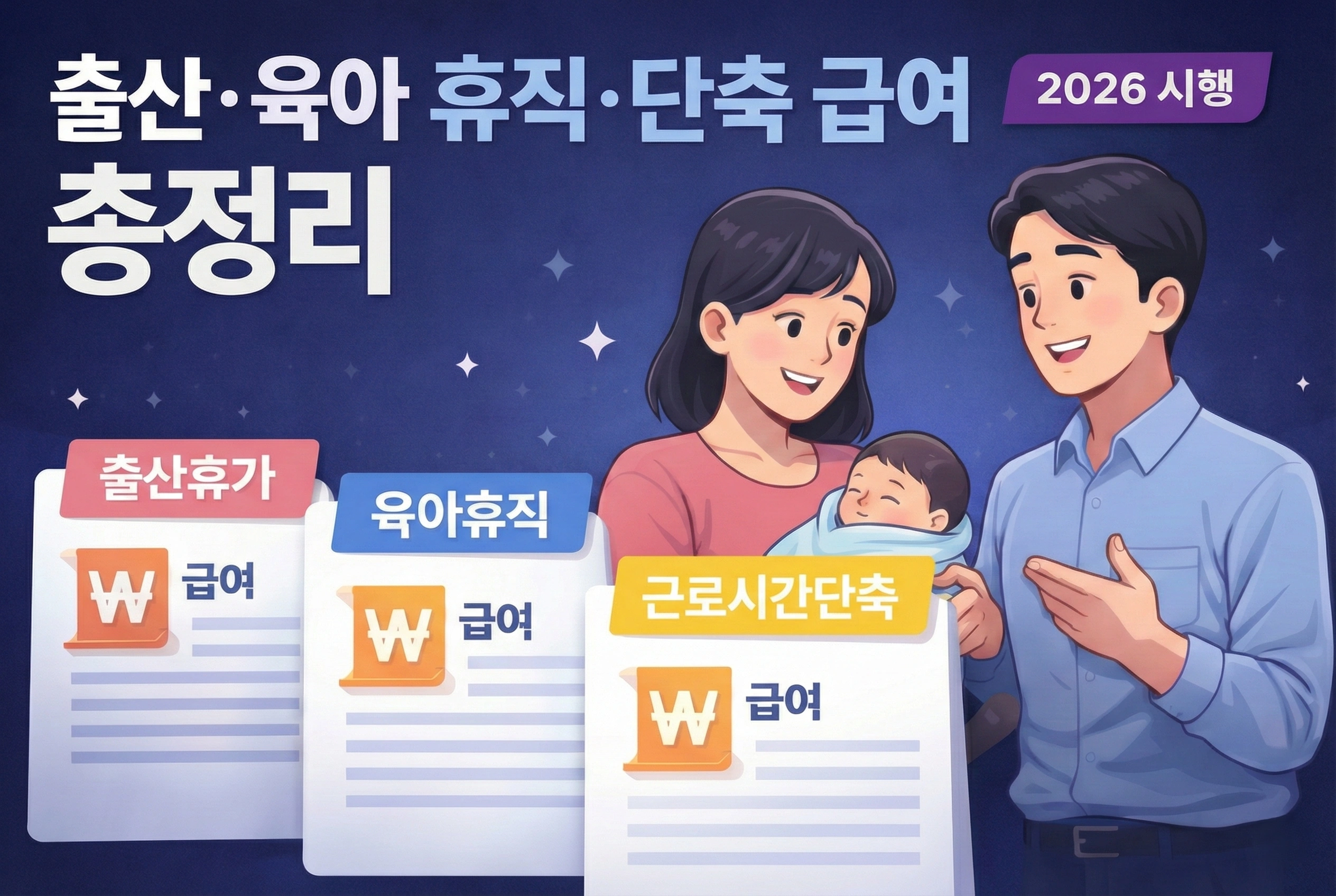 육아휴직급여·육아기 근로시간 단축급여·출산전후휴가급여 한 번에 정리 (중복 수급 포함) 썸네일